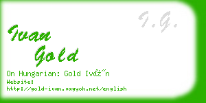 ivan gold business card